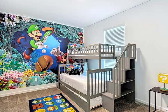 Super Mario Room • Lazy River Resort • Near Disney - Image 1
