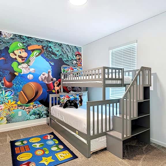 Super Mario Room • Lazy River Resort • Near Disney - Image 1